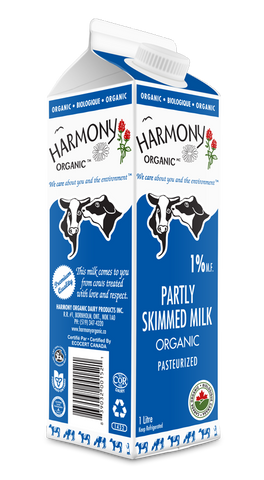 Harmony Organic 1% Milk One Litre Carton