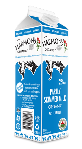 Harmony Organic 2% Milk One Litre Carton
