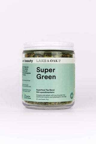 Lake & Oak Tea Co. Super Green Superfood Tea Blend 75g