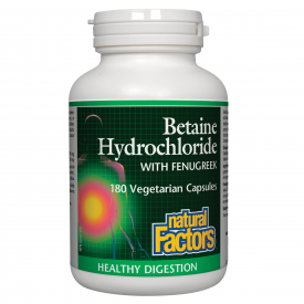 Natural Factors Betaine Hydrochloride With Fenugreek 180 Capsules
