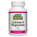 Natural Factors Calcium & Magnesium 2:1 Plus Vitamin D3