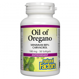 Natural Factors Oil of Oregano 180mg 30 Softgels