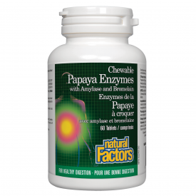 Natural Factors Papaya Enzymes 60 Chewable Tablets