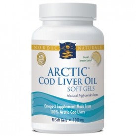 Nordic Naturals Arctic Cod Liver Oil Lemon 90 Softgels