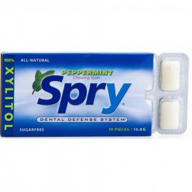 Spry Chewing Gum Peppermint Sugar 10 Pieces