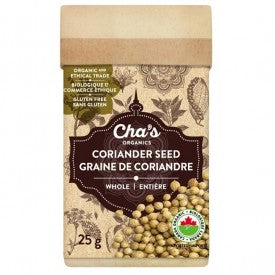 Cha's Organics Coriander Seed Whole 25g