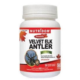Nutridom Velvet Elk Antler 500mg 30 Veggie Capsules