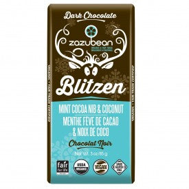 Zazubean Organic Dark Chocolate Blitzen Bar 85g