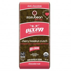 Zazubean Organic Dark Chocolate Vixen Bar 85g
