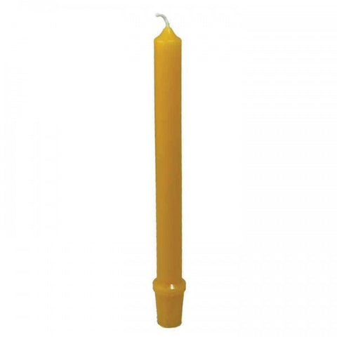 Honey Candles Natural Beeswax Candlestick Base 9 Inch, 1 candle