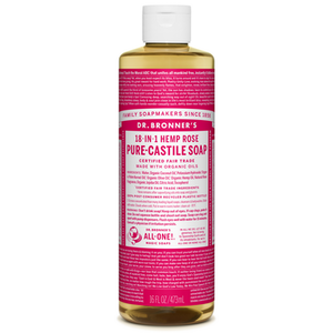Dr. Bronner's Organic Pure Castile Liquid Soap Rose