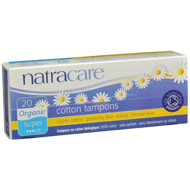 Natracare Organic Tampons Non-Applicator, 20 super