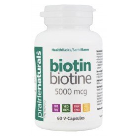 Prairie Naturals Biotin 5000mcg 60 Veggie Caps