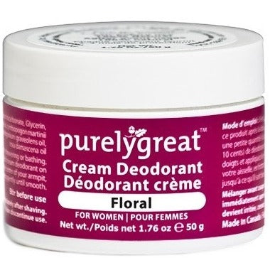 PurelyGreat Cream Deodorant for Women Floral