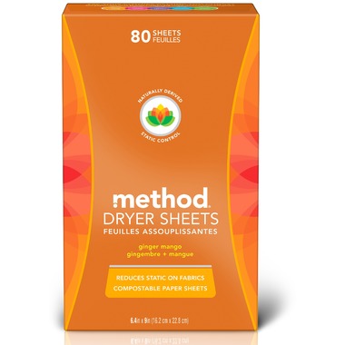 Method Dryer Sheets Ginger Mango