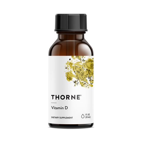 Thorne Research, Vitamin D, 25 mcg (1,000 IU), 1 fl oz