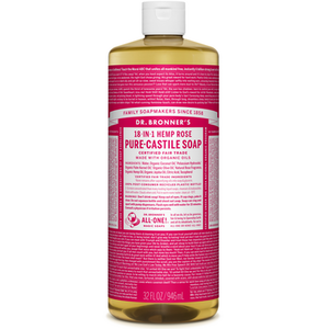 Dr. Bronner's Organic Pure Castile Liquid Soap Rose