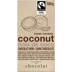 Galerie au Chocolat Coconut Dark Chocolate Bar 100g