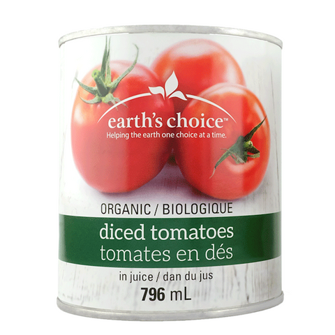 Earth's Choice Organic Diced Tomatoes 796ml can