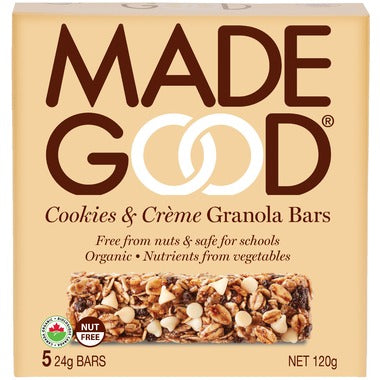 MadeGood Cookies & Creme Granola Bars