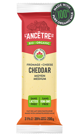 L'ancetre cheese, Organic Cheddar, Medium