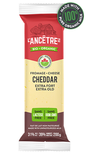 L'ancetre cheese, Organic cheddar, Extra Old
