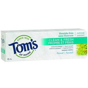 Tom's of Maine Clean & Fresh Fluoride-Free Toothpaste fennel 85 mL