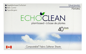 Echo Clean Unscented Fabric Softener Sheets
