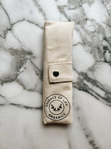 Bamboo Utensil Set with Organic Cotton carrying pouch
