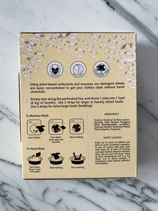 Zero Waste Laundry Detergent sheets, fresh citrus