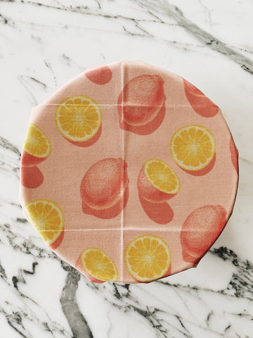 100% compostable Vegan Food Wraps starter pack of 3, Lemon Love