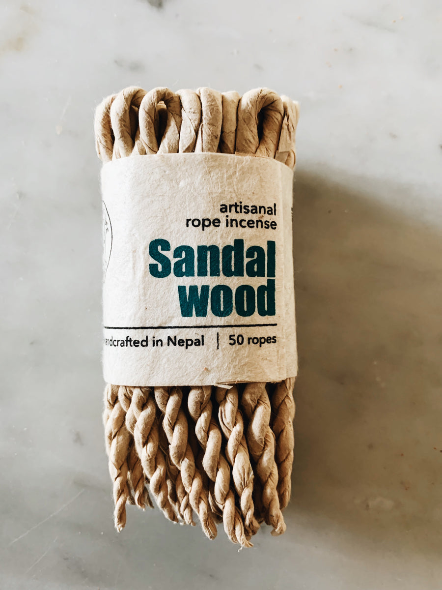 Handcrafted 100% Natural Artisanal Rope incense, Sandalwood – Essence ...