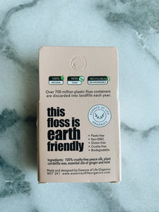 Biodegradable Zero Waste Silk Floss, ginger mint