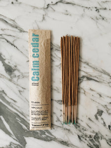 Handcrafted 100% Natural Artisanal incense, Calm Cedar