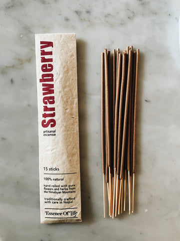 Handcrafted 100% Natural Artisanal incense, Strawberry