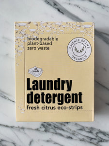 Zero Waste Laundry Detergent Strips, fresh citrus