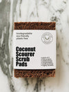 Coconut Scourer Scrub Pads, 100% plant based and compostable, pack of 2