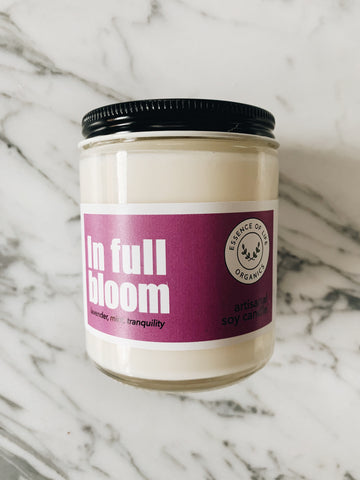Handcrafted Vegan Soy Wax Candle, In Full Bloom