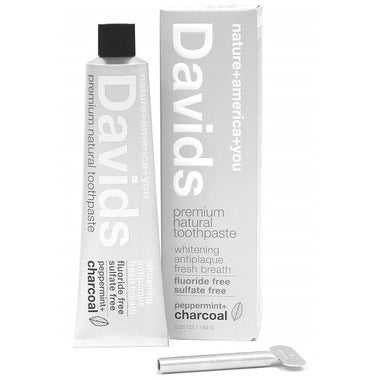 Davids Premium Natural Toothpaste, peppermint charcoal 149g