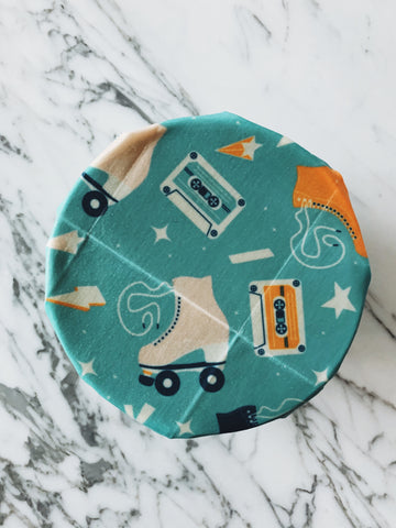 100% compostable Vegan Food Wraps starter pack of 3,  80’s Throwback
