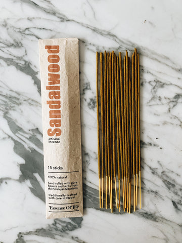 Handcrafted 100% Natural Artisanal incense, Sandalwood
