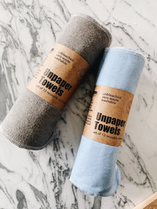 Reusable Not-Paper Towels, set of 12 double-ply cotton cloths
