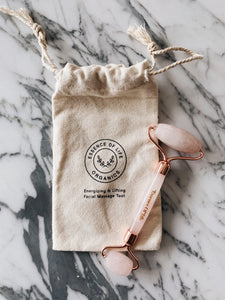 Facial Roller Tool, 100% Rose Quartz