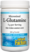 Natural Factors Micronized L-Glutamine 5g per Serving 300g