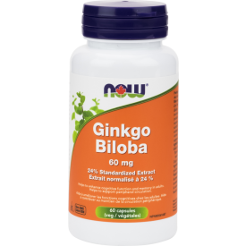 NOW Ginkgo Biloba 60mg 60 Veggie Caps